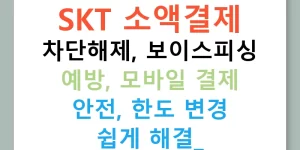 SKT 소액결제 차단해제, 보이스피싱 예방, 모바일 결제 안전, 한도 변경 쉽게 해결!