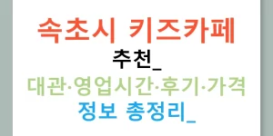 속초시 키즈카페 추천: 대관·영업시간·후기·가격 정보 총정리!